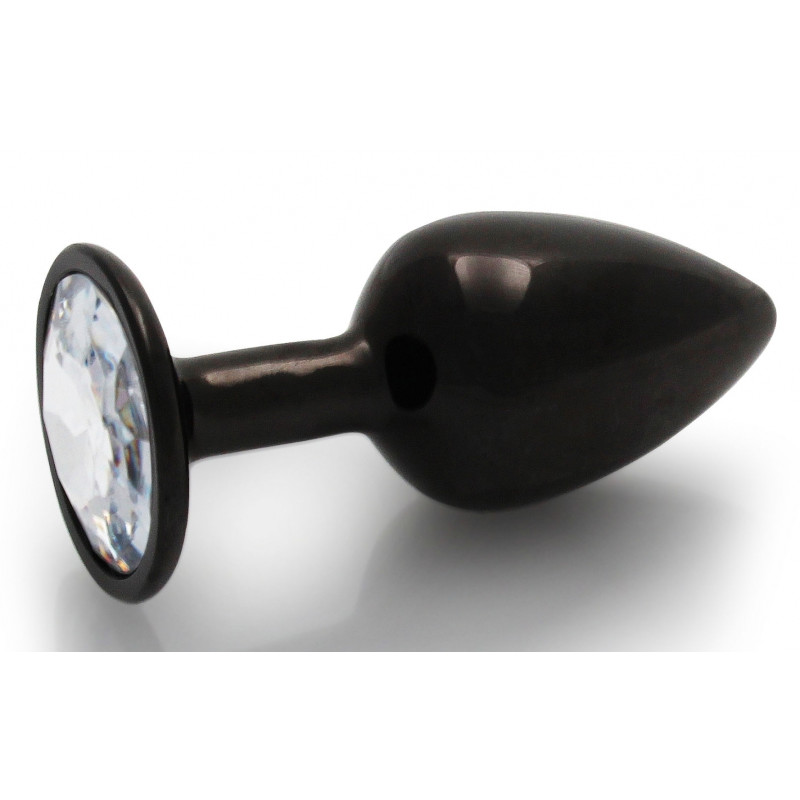 Ouch! Bijou anal Round Gem S 6 x 2.6cm Noir-transparent
